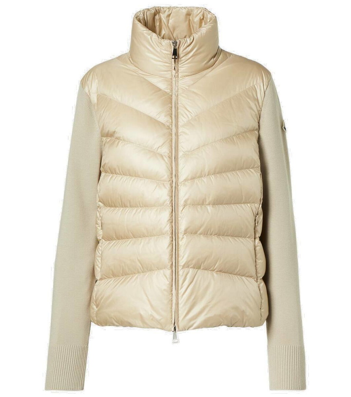 Photo: Moncler Down-paneled wool cardigan