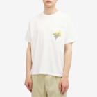 BODE Men's Embroidered Bouquet Pocket T-Shirt in Cream