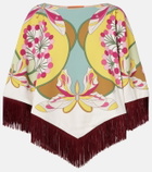 La DoubleJ Florette Placée reversible satin poncho