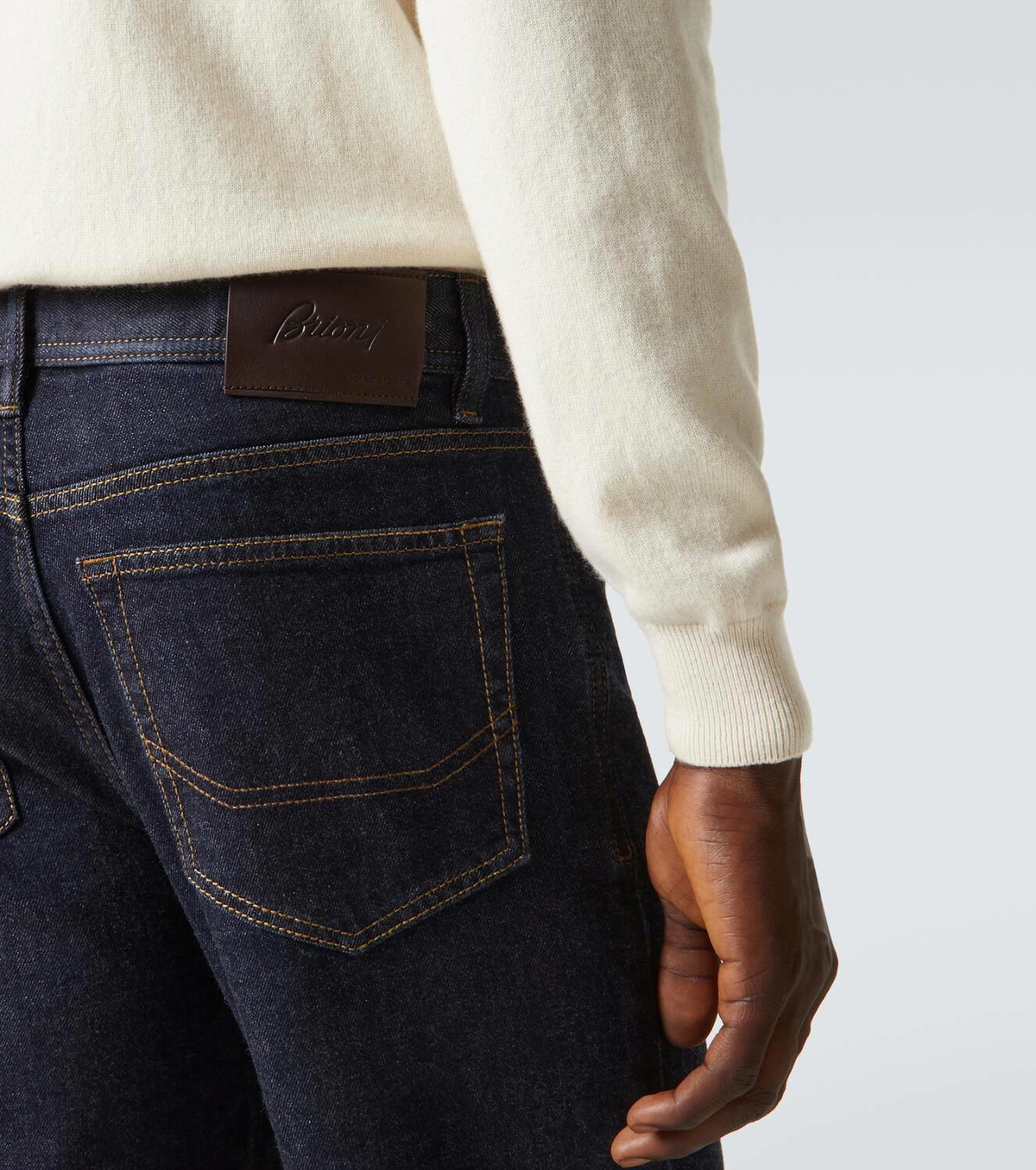 Brioni Mid-rise straight jeans