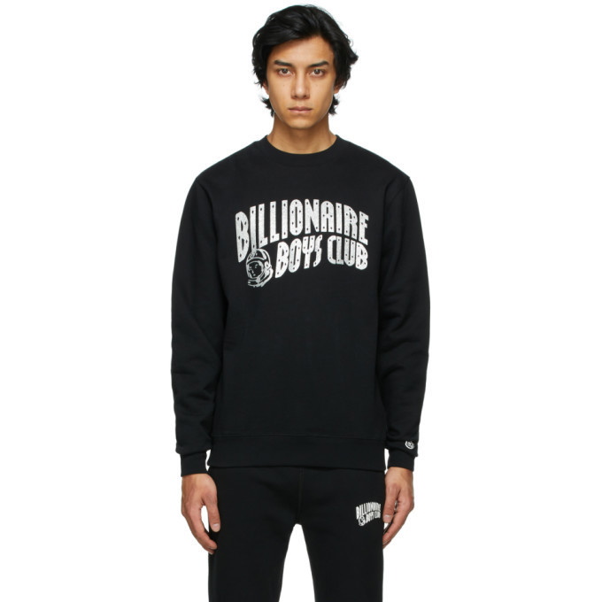 Photo: Billionaire Boys Club Black and Silver Glitter Arch Logo Sweatshirt