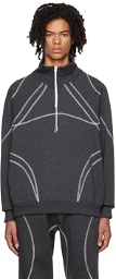 Saul Nash Gray Overlock Stitch Sweatshirt
