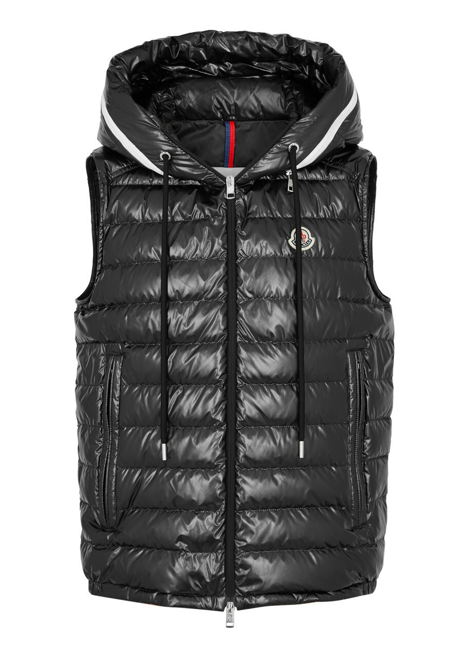 Moncler Akaishi Hooded Quilted Shell Gilet Black 5, Men's Designer
