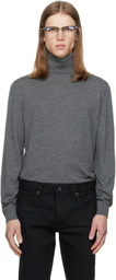 TOM FORD Gray Fine Gauge Pure Wool Turtleneck