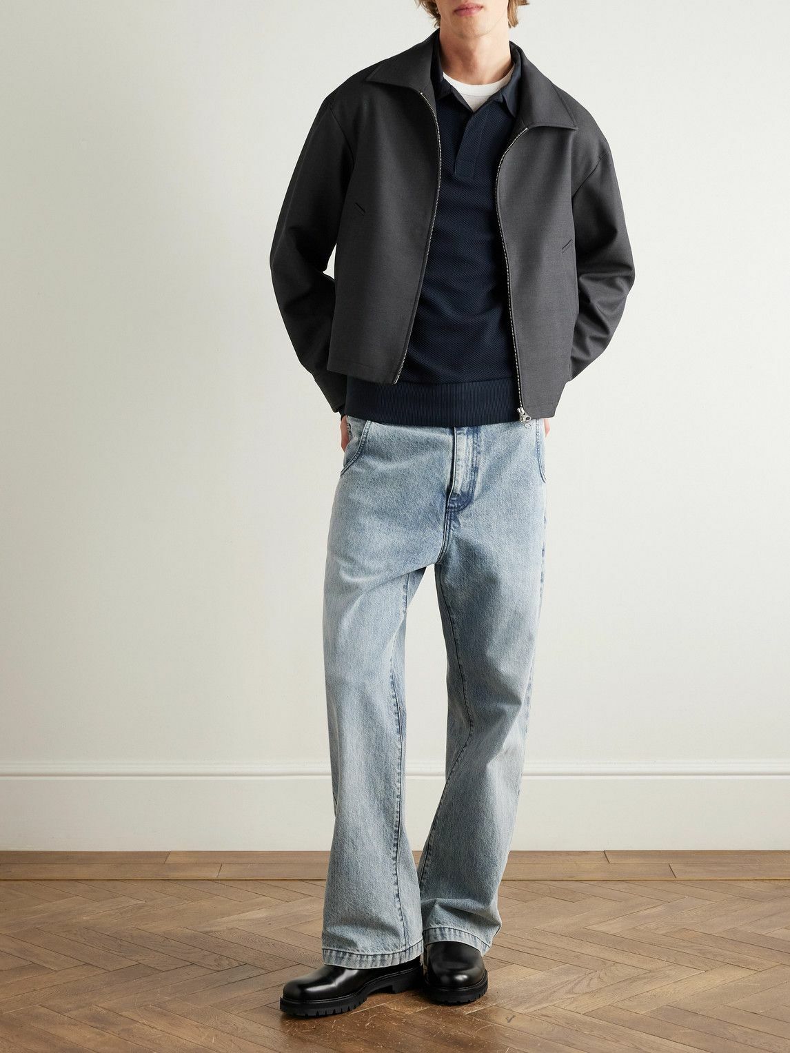 Oliver Spencer - Organic Cotton-Blend Polo Shirt - Blue