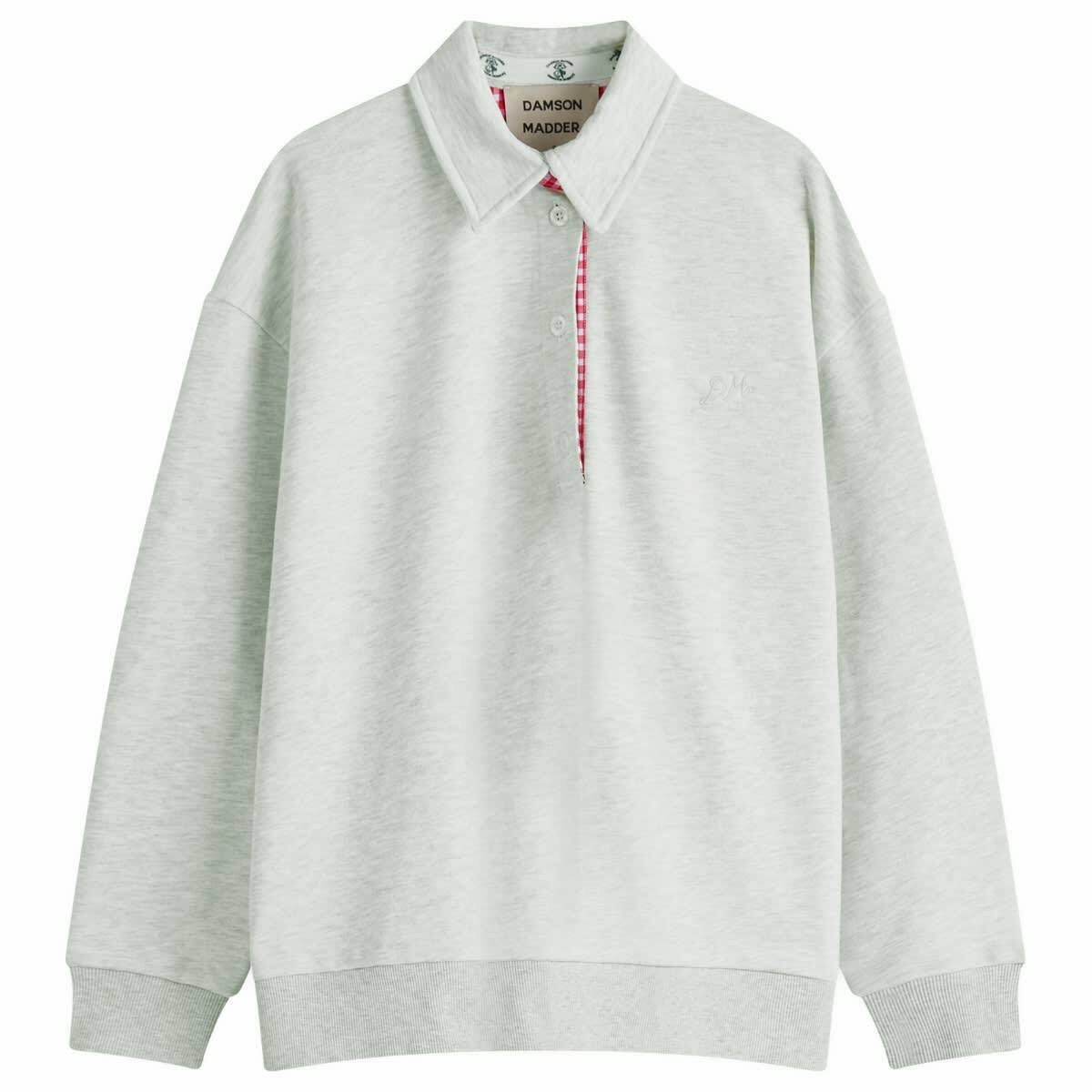 Damson Madder Women's Fifi Rugby Polo Top in Grey