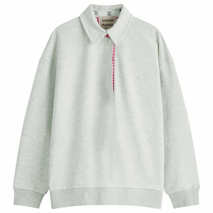 Photo: Damson Madder Women's Fifi Rugby Polo Top in Grey