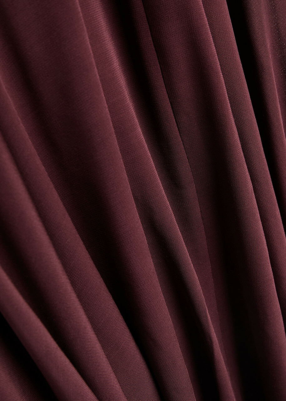 DE LA Vali Vasudha Rayon Midi Dress Burgundy
