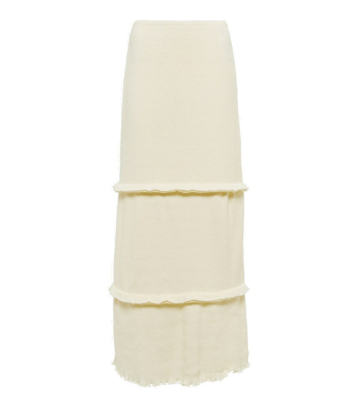 Photo: MM6 Maison Margiela - Tiered wool-blend maxi skirt