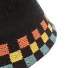Paul Smith Men's Checkerboard Crochet Hat in Black