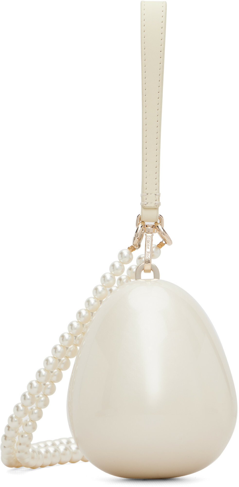 Simone Rocha Off-White Pearl Egg Bag