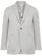 CANALI - Kei Slim-Fit Unstructured Super 130s Hopsack Wool Blazer - Gray