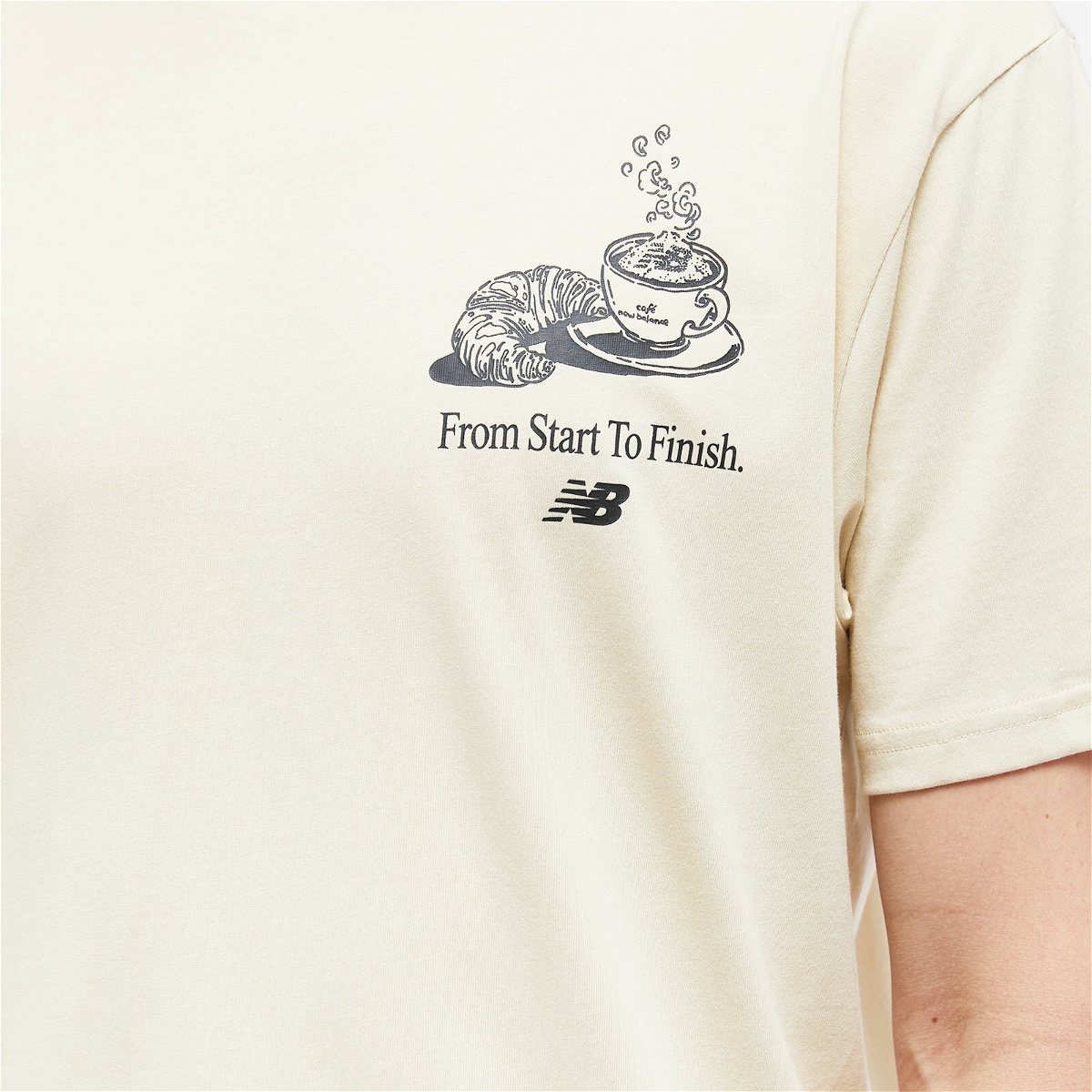 New Balance Men's Café Coffee T-Shirt in Bone New Balance