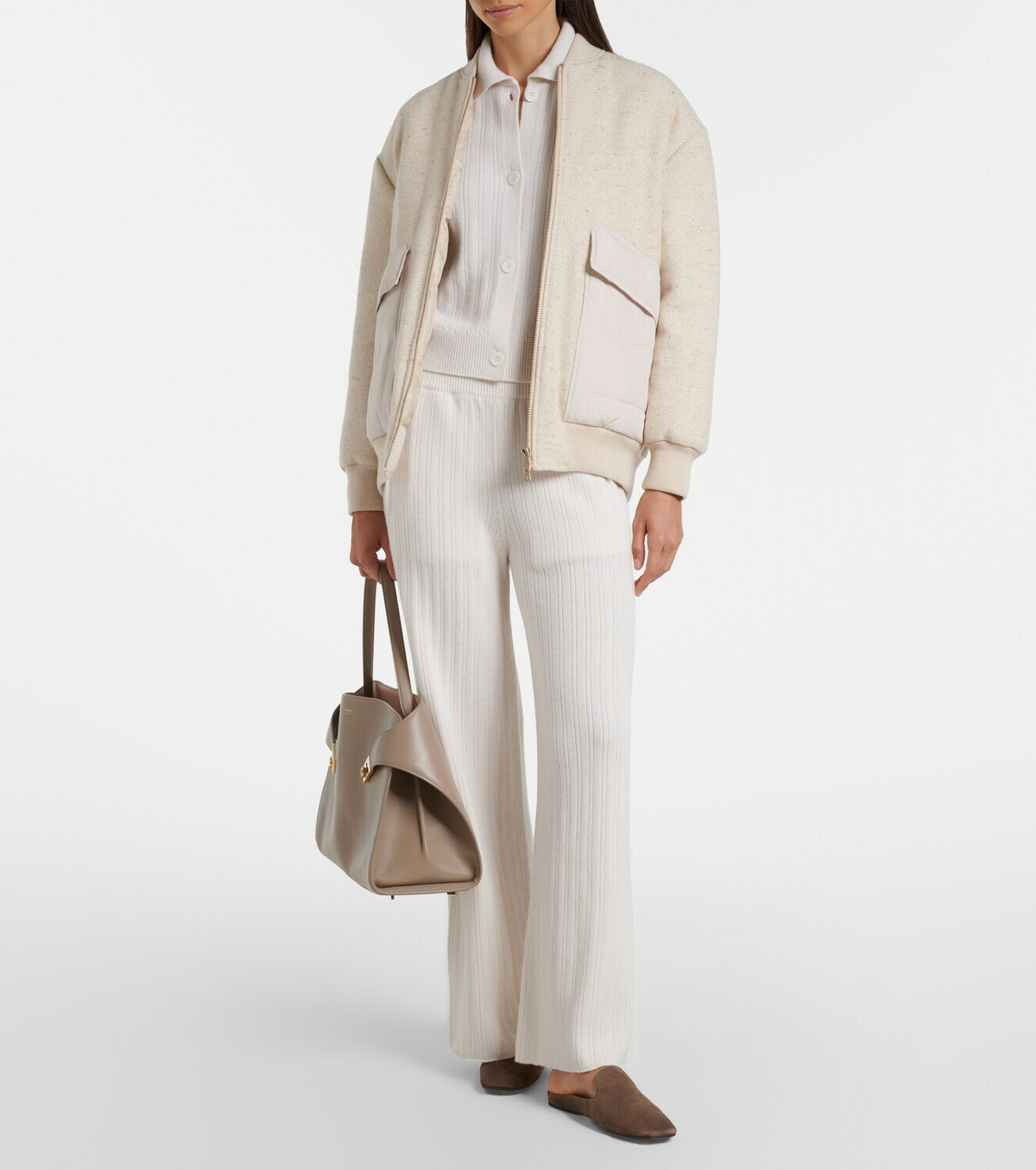 Eleventy Wool and cashmere straight pants