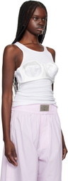VAQUERA White Balconette Bra Tank Top
