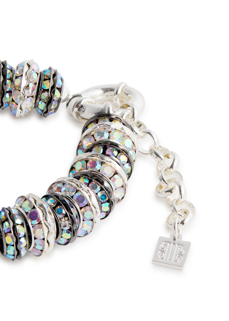 Pearl Octopuss.y Ash Embellished Silver-plated Bracelet - Black And Silver - One Size