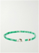 Miansai - Zane Silver Agate Cord Beaded Bracelet - Green