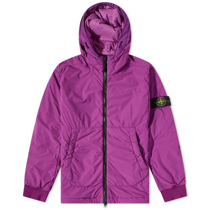 Photo: Stone Island Men's Composite Polartec Hooded Jacket in Magenta