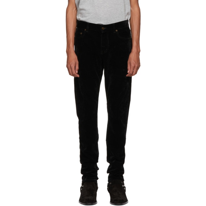 Photo: Saint Laurent Black Velvet Jeans
