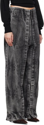 Y/Project Black Velcro Panel Jeans