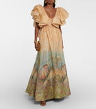 Zimmermann Lyrical linen and silk gown