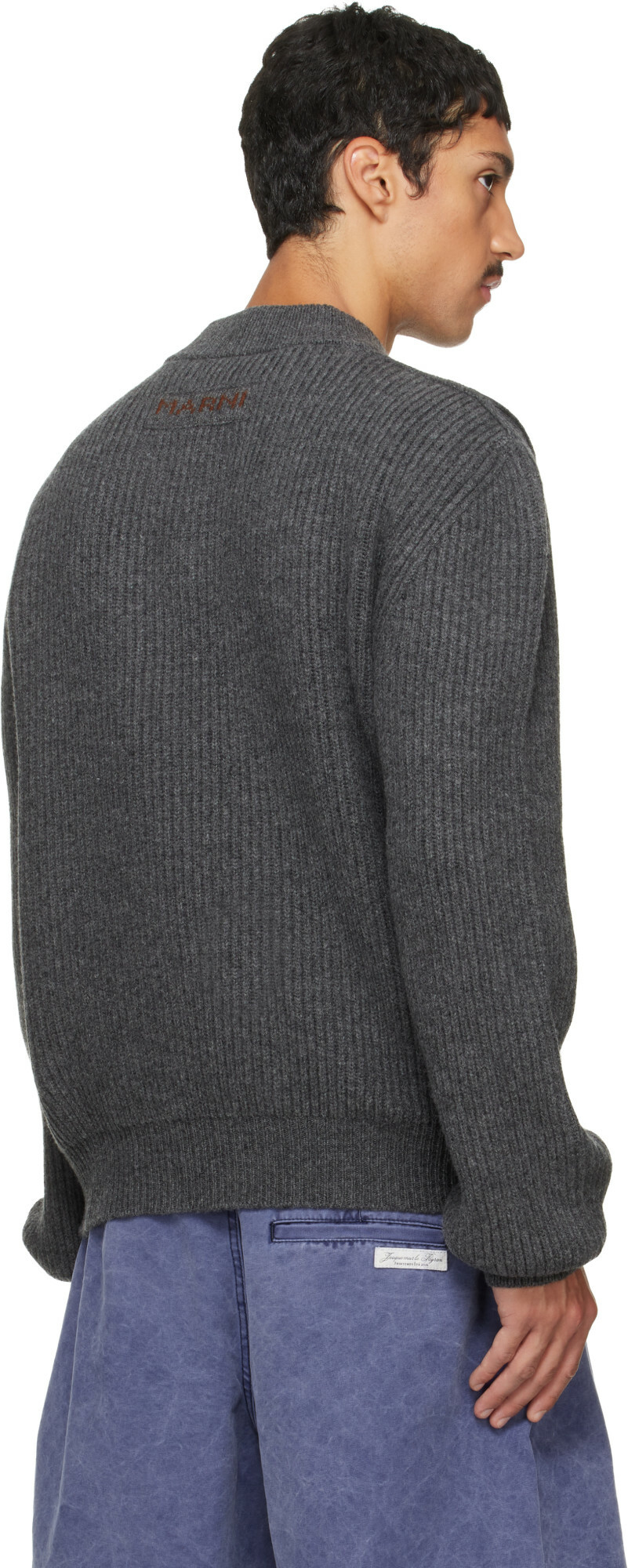Marni Gray V Neck Sweater