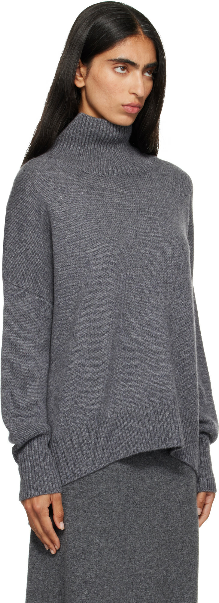 LISA YANG Gray Heidi Turtleneck