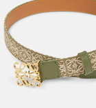 Loewe - Anagram cotton-blend and leather belt