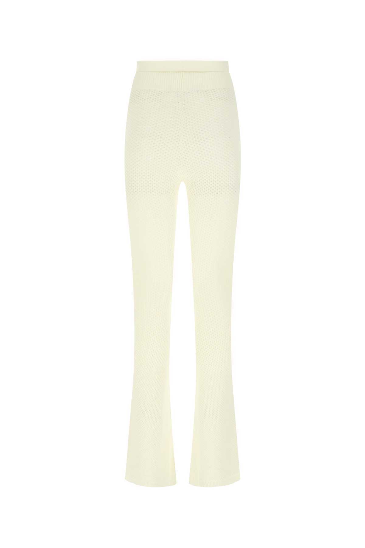 ANDREĀDAMO Ivory Stretch Viscose Blend Pant
