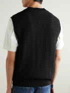 Mr P. - Crocheted Organic Cotton Vest - Black