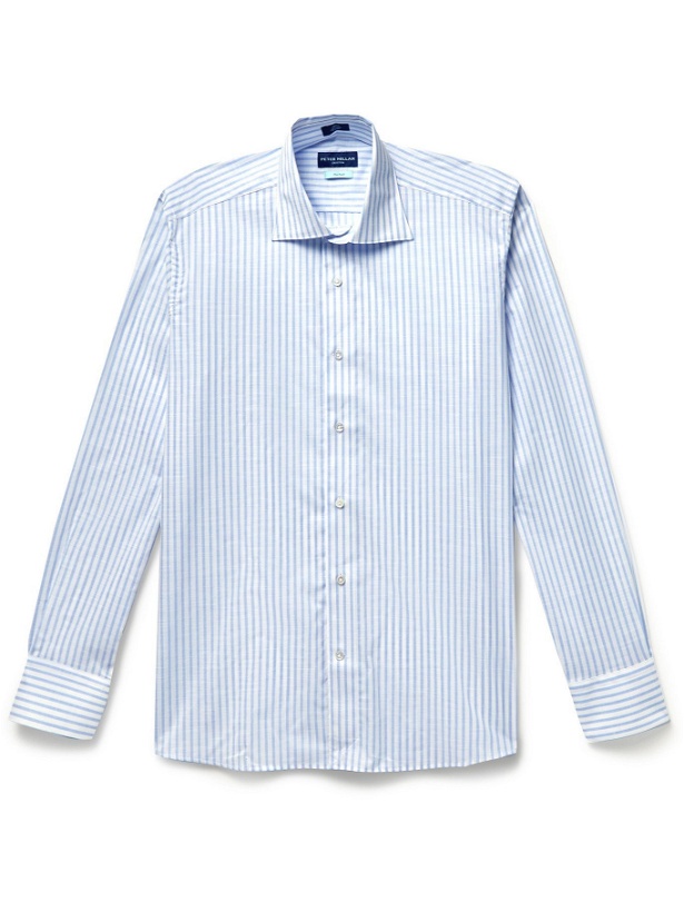 Photo: PETER MILLAR - Striped Cotton Shirt - Blue - S