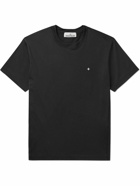 Stone Island - Logo-Embroidered Garment-Dyed Cotton-Jersey T-Shirt - Black