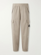 Stone Island - Garment-Dyed Wool-Blend Nylon Flannel-TC Cargo Sweatpants - Brown