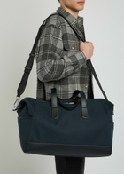 Boss Dakkar Leather-trim Canvas Holdall bag - Navy - One Size