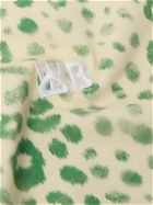 Wales Bonner - Original Logo-Embroidered Leopard-Print Organic Cotton-Jersey T-Shirt - Green