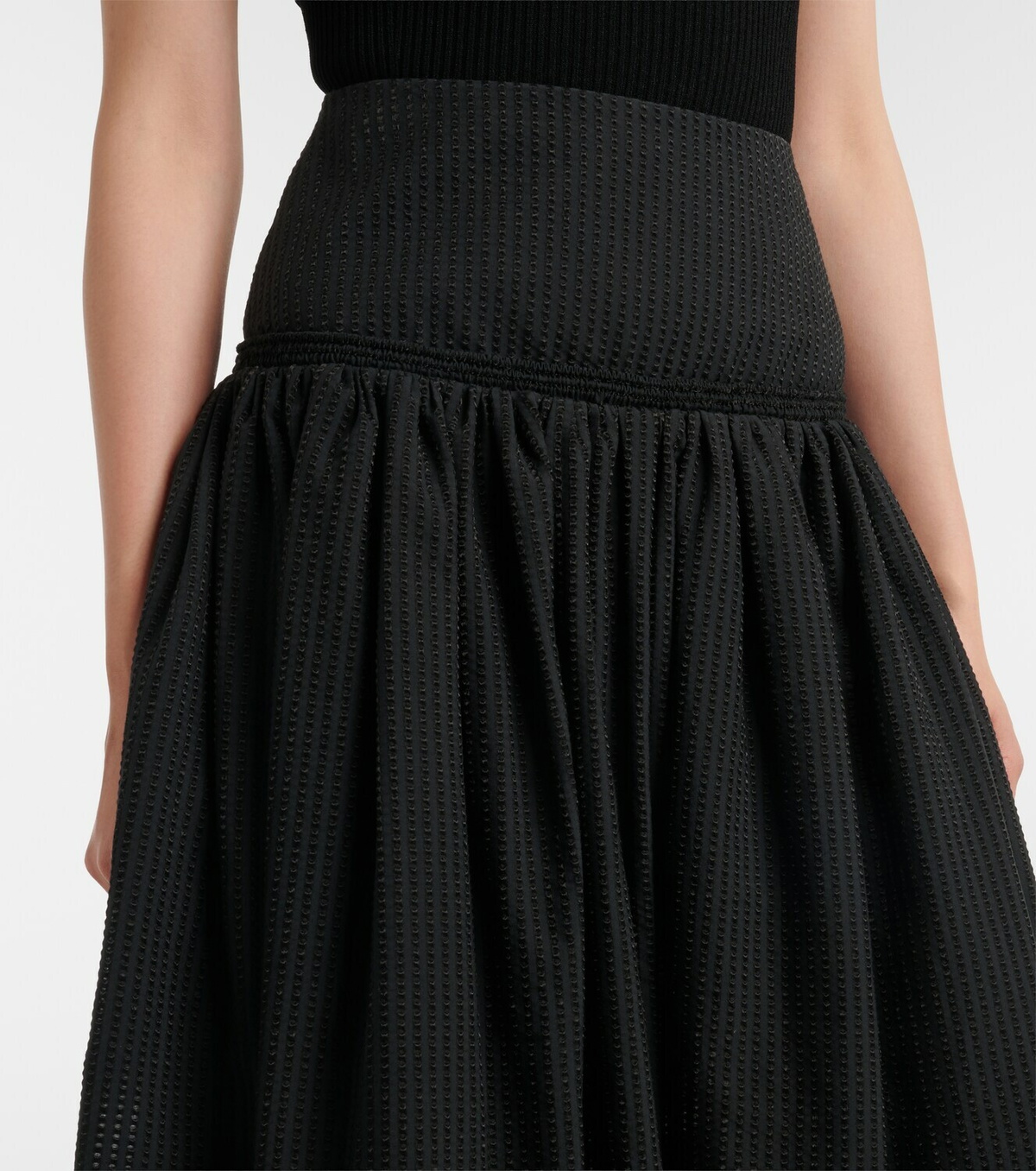 Alaïa Cotton-blend maxi skirt