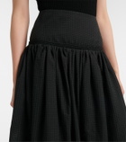 Alaïa Cotton-blend maxi skirt