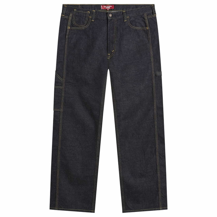 Photo: Junya Watanabe MAN Men's Washed Levi's Name Jeans in Indigo