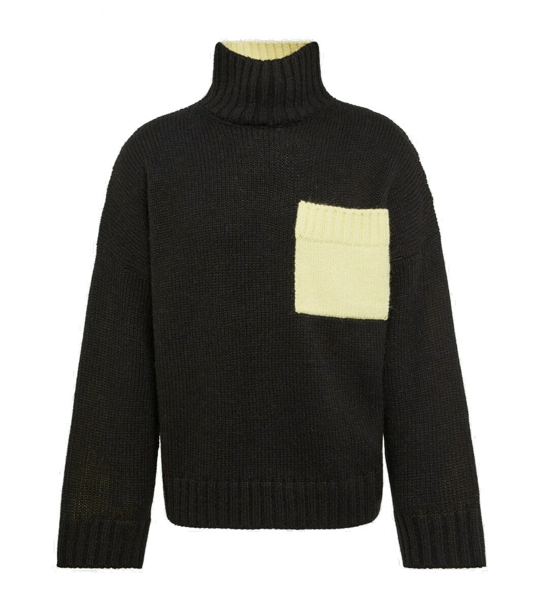 JW ANDERSON RIBBED KNIT MERINO TURTLENECK