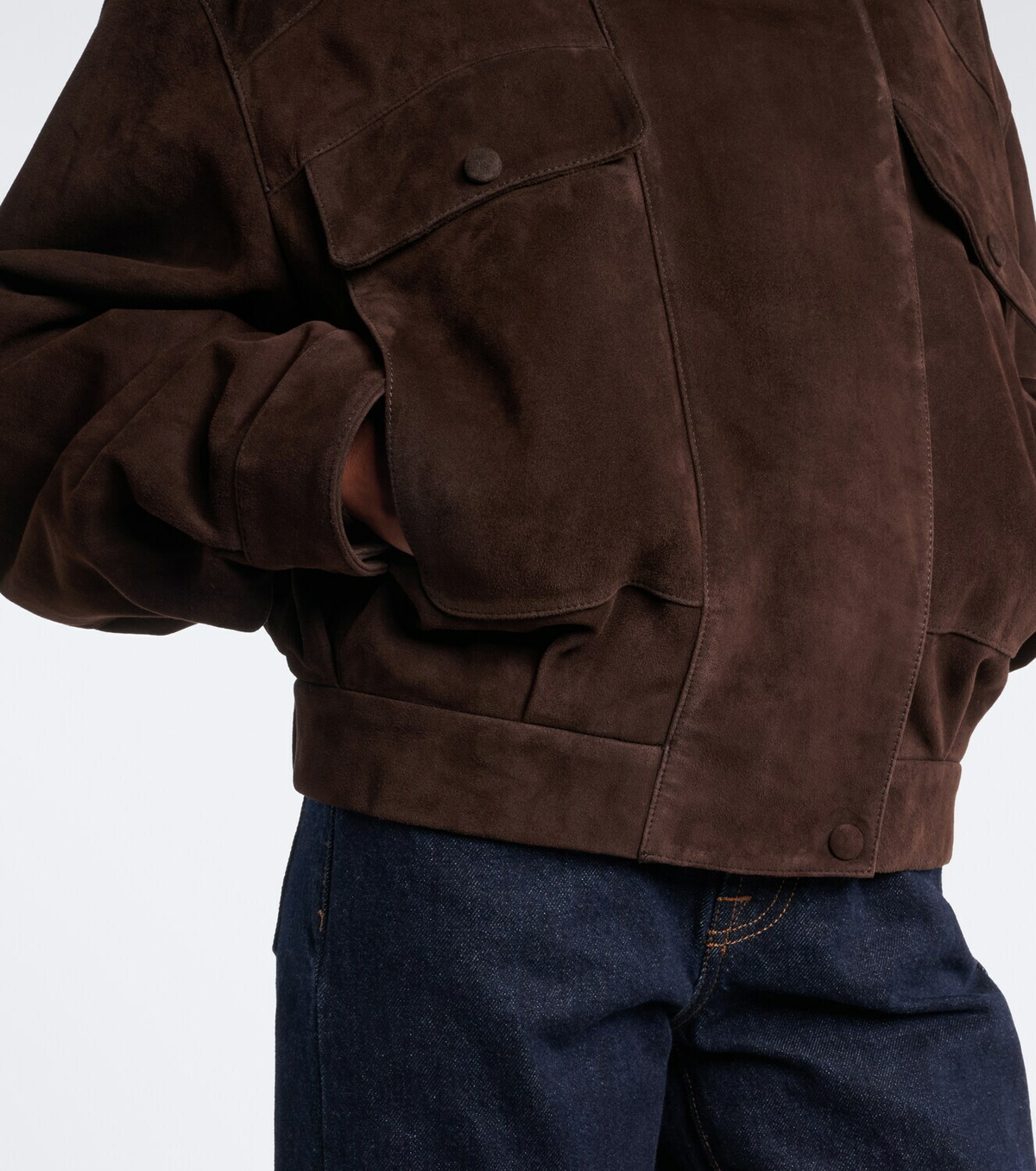 Nour Hammour Suede blouson jacket