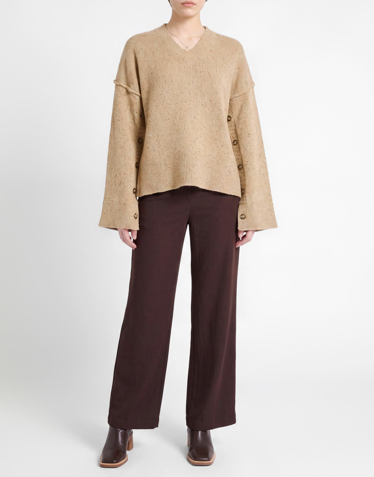 Manila Grace Womens Sweater Sand