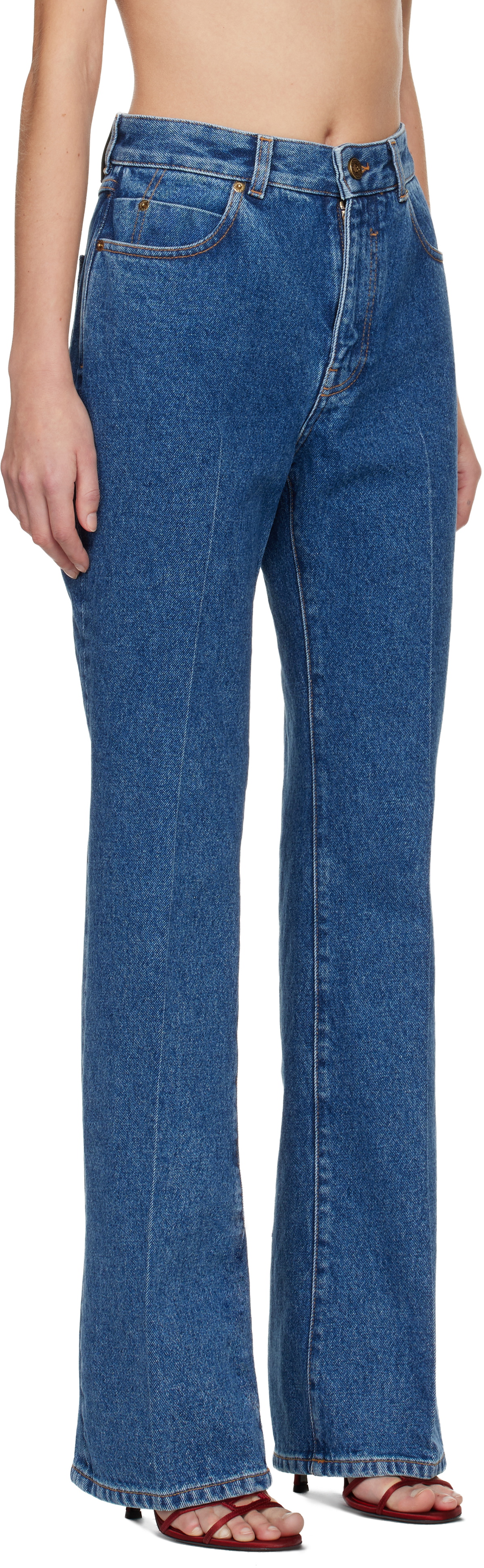 Balmain Blue Boot Cut Jeans