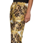 Versace Underwear Black and Yellow Animalier Barocco Pyjama Trousers