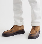 Mr P. - Jacques Leather-Trimmed Suede Desert Boots - Brown