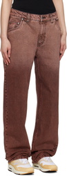 Dime Burgundy Classic Relaxed Denim Jeans