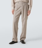 Stòffa Pleated wool wide-leg pants