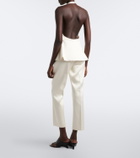 Róhe Bridal cigarette-leg satin