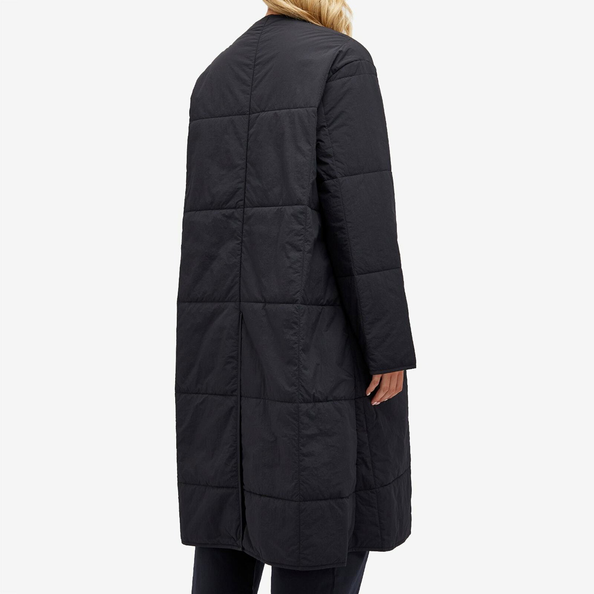 Studio Nicholson Women's Collarless Padded Coat in Darkest Navy