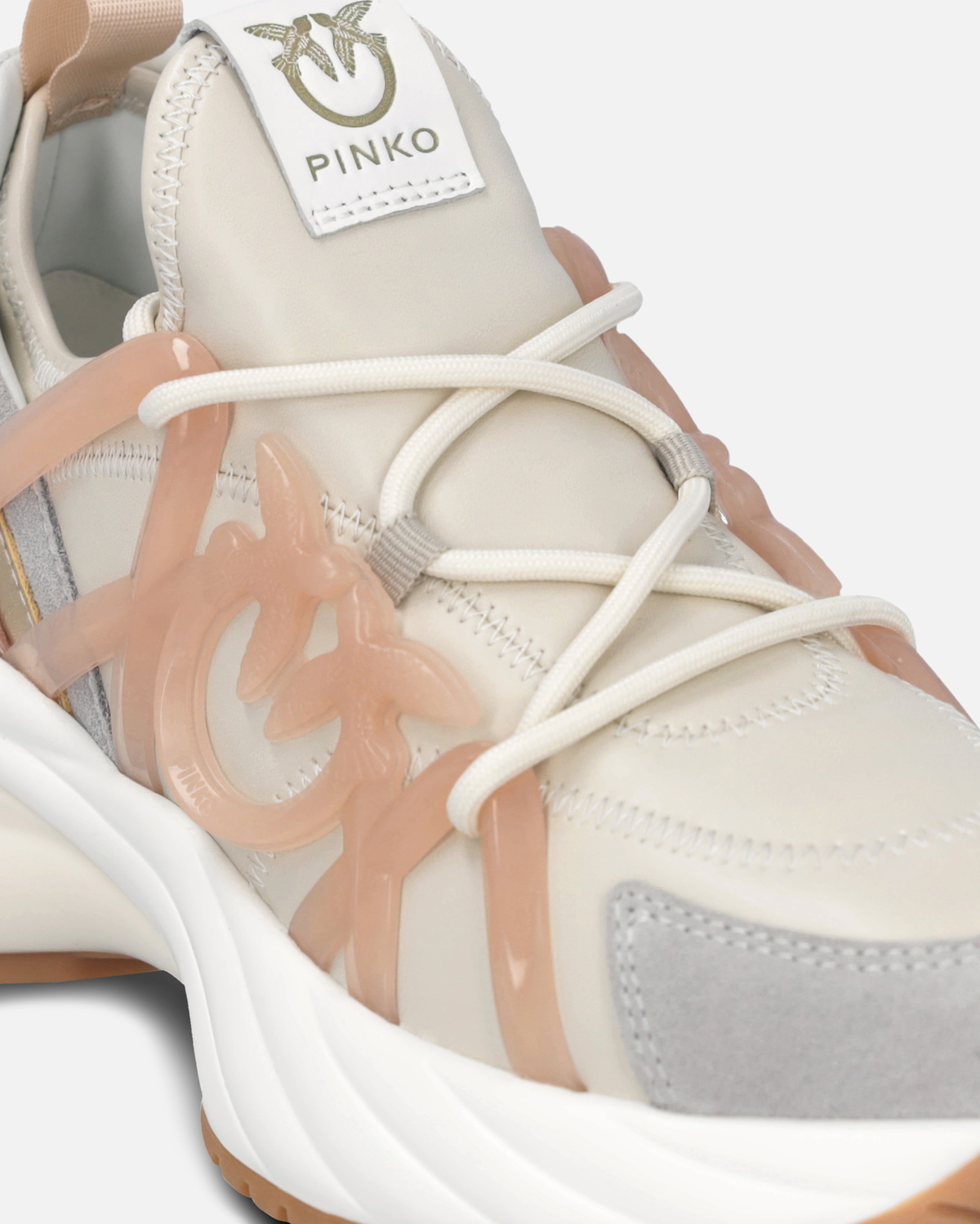 【関税込み】PINKO Sneakers & Slip-On Pinko Ariel Slip On Sneakers With Laminated Detail Milk/Nude