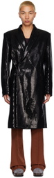 EGONlab Black Sequin Coat